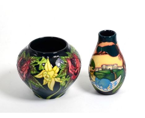 Two Moorcroft vases Diamond Jubilee and a Royal Arrival 