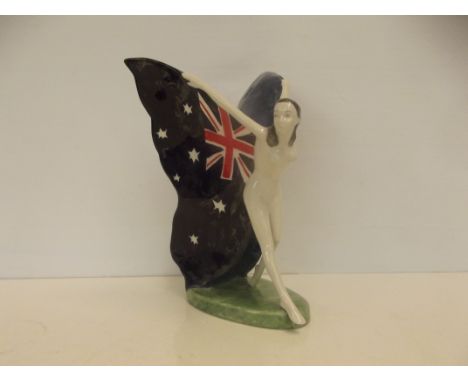 Carltonware butterfly girl, height 24cm 