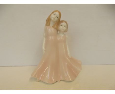 Royal Worcester group 'Friendships' modelled as two girls, height 20cm 