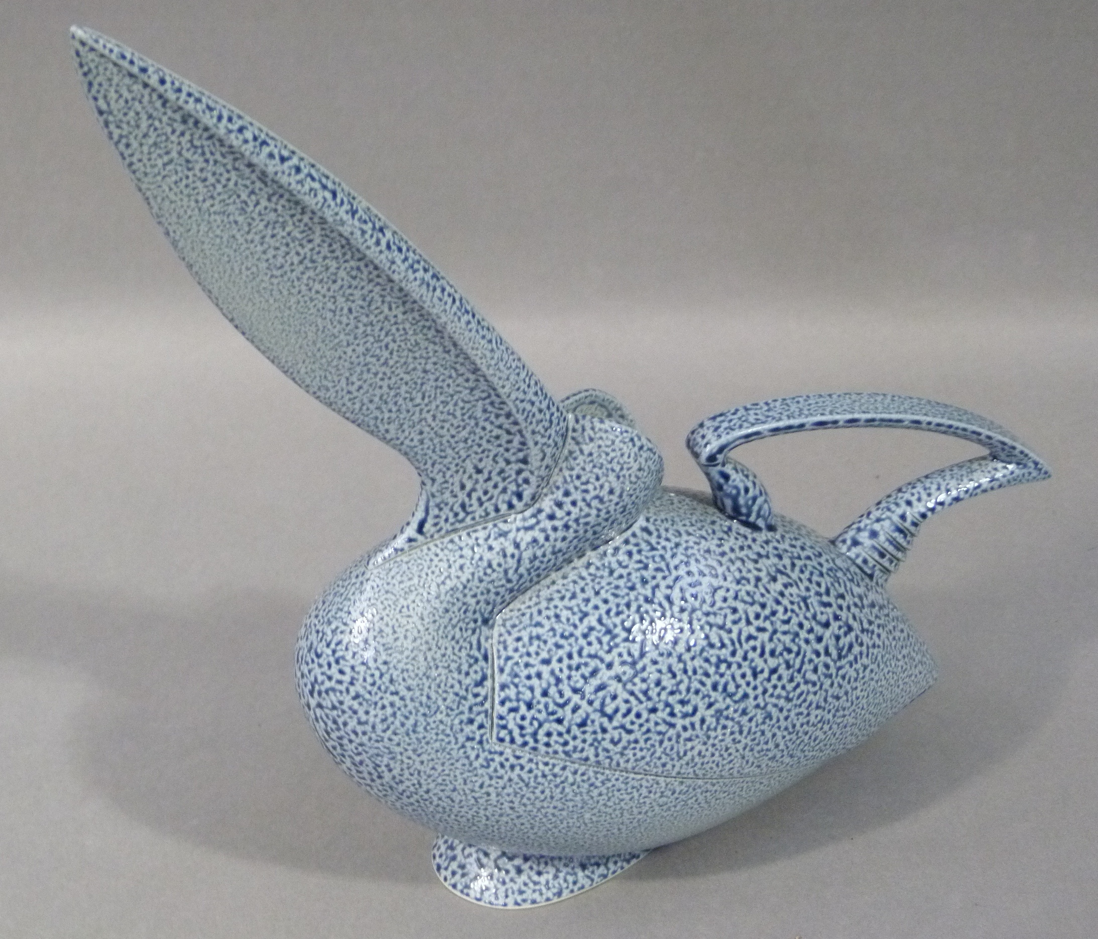 Anthony Theakston (20th/21st century), a blue saltglaze stoneware
