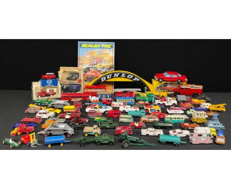 Diecast Vehicles - a quantity of playworn model vehicles, including Corgi Heinkel, Matchbox King Size No. K-2 Scammell, Match