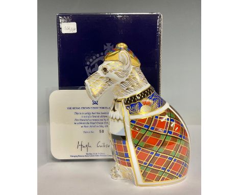 A Royal Crown Derby model, National Dogs collection, Scottish Terrier, specially commissioned by Sinclairs to celebrate the R