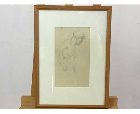 MARY STEEL LATER ARMOUR FEMALE STUDY pencil sketch, signed and No. 6 to left, framed and glazed29cm x 17cm