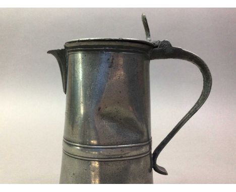 LARGE PEWTER CHARGER AND OTHER ITEMS along with a pewter tankard and two tokens, as well as a decorative ceramic jugtankard 2