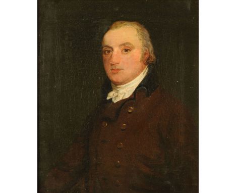 A 19th century oil painting on canvas, portrait of a gentleman.  34 cm x 29 cm.