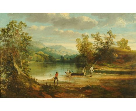 Samuel Bough RSA (1822-1878), oil on board, "Haweswater".  35 cm x 55 cm, framed, inscribed on reverse "Haweswater, Sam Bough