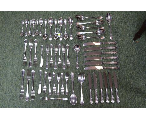 Auerhahn 800 Silver &amp; Inox Silver and Silver handled set of Cutlery 2000g total weight (without Knives) 