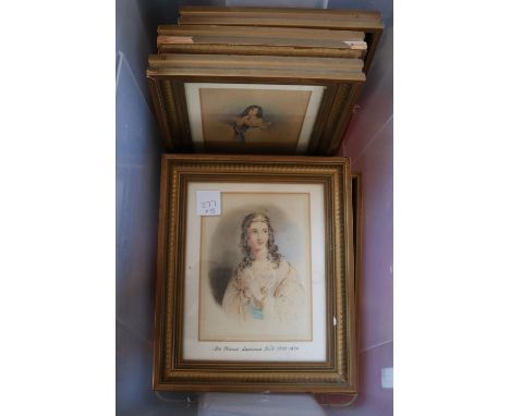 Set of 5 Framed Coloured prints by Sir Thomas Lawrence R I 1769 - 1830