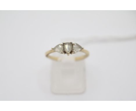 Ladies 10K Stone set ring Size N 2.2g total weight 