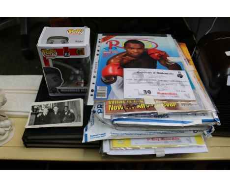 Collection of The Ring Boxing magazines some signed to include Mike Tyson, Evander Holyfield, Sugar Ray Leonard etc with 2 Po
