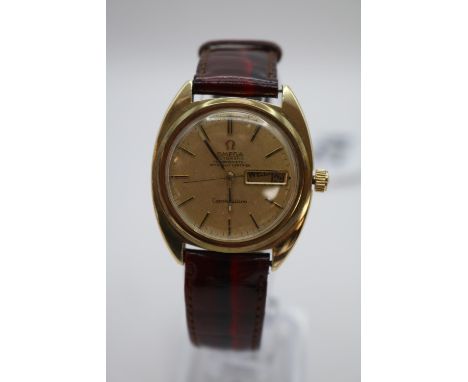 OMEGA Chronometer Constellation 14k Gold Plated Day Date Automatic Wristwatch C1968Omega Chronometer Constellation Officially