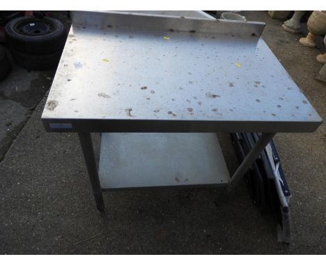 Stainless Steel Bench with Shelf under 