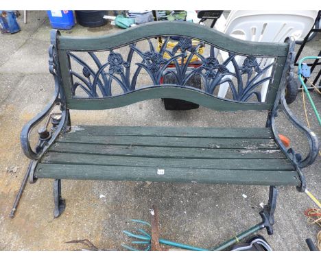 Metal End Garden Bench 