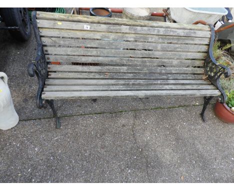 Metal End Garden Bench 