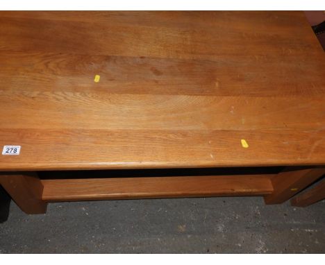 Oak Coffee Table with Shelf under 