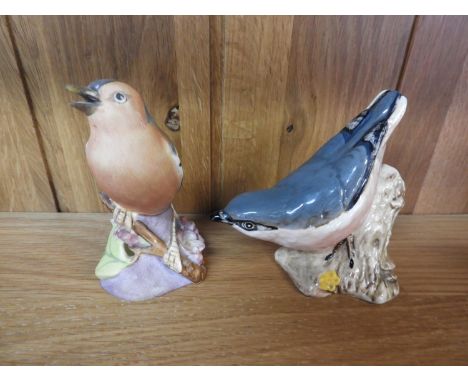 Royal Worcester Chaffinch and Beswick Nuthatch 