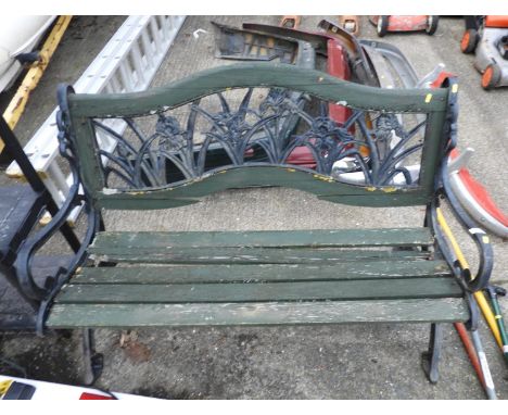 Metal End Garden Bench 