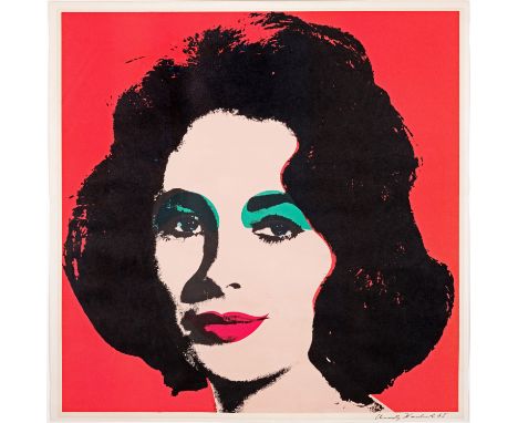 Andy Warhol(1928 Pittsburgh - 1987 New York)"Liz". OriginaltitelFarboffsetlithographie/Velin, 1964. R. u. mit schwarzem Kugel