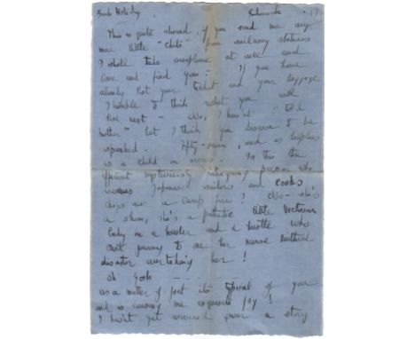 DU MAURIER DAPHNE: (1907-1989) British Author. A.L.S., Daphne, six pages, 4to, Bodinnick, n.d. ('Bank Holiday'), to Foy Quill