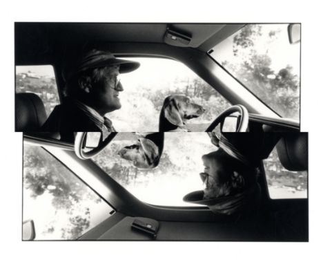 HOCKNEY DAVID: (1937-   ) British Artist. Signed 10 x 8 photograph of Hockney seated in a half length profile pose in his car