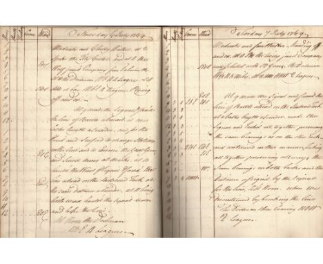 HENRY FREDERICK: (1745-1790), Prince of Wales, Duke of Cumberland and Strathearn. Autograph manuscript logs of two voyages, s