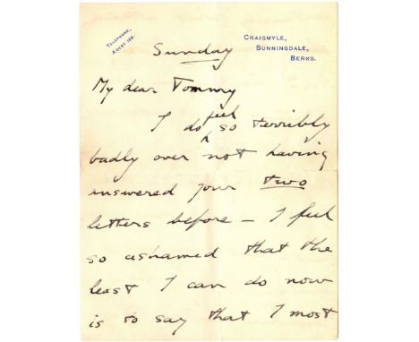 EDWARD VIII: (1894-1972) King of the United Kingdom January - December 1936. Later Duke of Windsor. A.L.S., Edward P, six pag