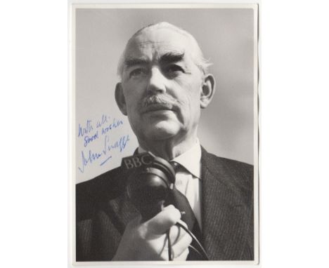 BRITISH TELEVISION & RADIO: Selection of signed postcard photographs and some slightly larger, many vintage, by various Briti