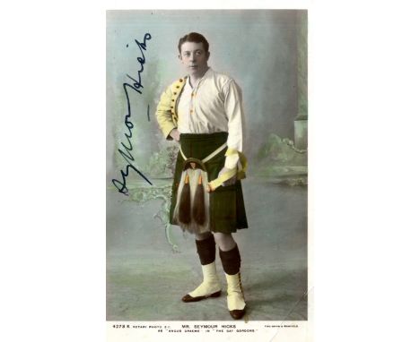 THEATRE: Selection of vintage signed postcard photographs by various Edwardian stage actors including Seymour Hicks, Robert E