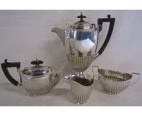 Silver coffee set consists of Jones &amp; Crompton Birmingham 1934 water pot 6.6ozt - cream jug 1.78ozt - sugar bowl 2.78ozt 