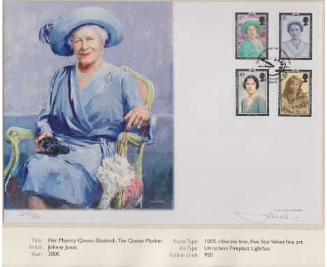 Great Britain 2002 (25 April) - The Queen Mother set on artist FDC with palette Windsor hand stamp and autographed very fine 