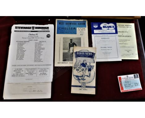 Chelsea aways at Birmingham City and West Bromwich Albion (FAC) (Pirate printed by M Walker) 1948/49, plus single sheets at F