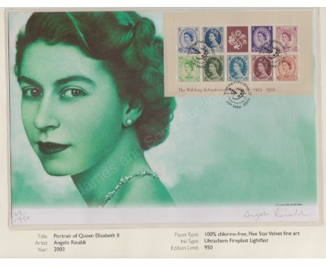 Great Britain 2003 (20 May) - 'Windings' on artist FDC with George Street, London, palette hand stamp and portrait of Queen E