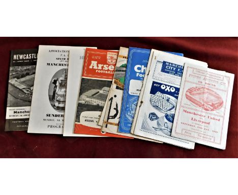 A collection of (10) Manchester United away programmes 1947-1967. Manchester City, Liverpool (FAC) 1947/48, Newcastle United 