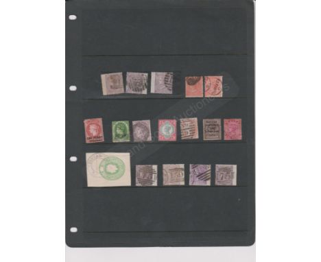 Great Britain 1860-1890 - Assortment earlies (17) stamps  mint for sorting also G.V., embossed stamp cut out with Tristan Da 