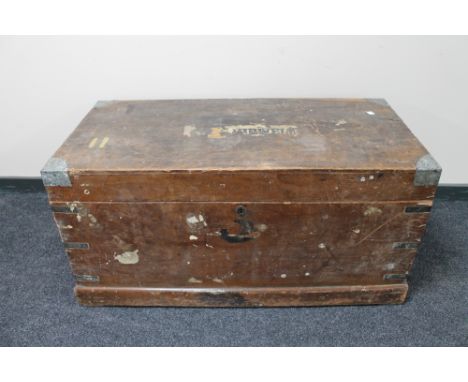 An antique camphor wood ship's trunk 
