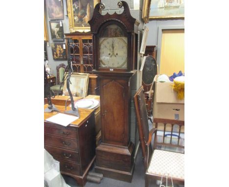 An early 19th century oak longcase clock, 8 day movement  