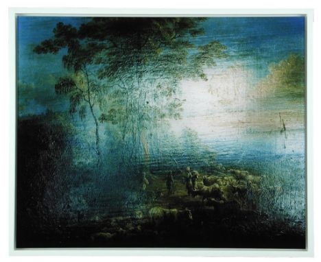 § Jorma Puranen (Finnish, b.1951), after Lucas Van Uden, Shepherds and cows at night, 2011, a collotype-type print, 48 x 60 c