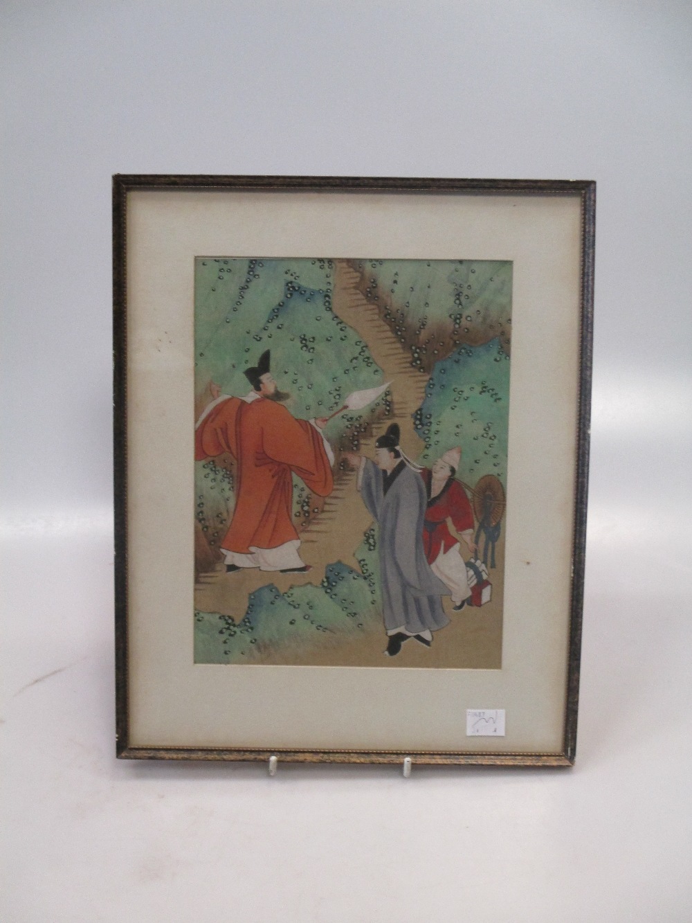 A set of five Chinese paintings on silk in - Cheffins Fine Art