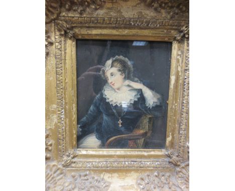 Richard Bankes Harraden (British, 1756-1838), Study of Mary, Queen of Scots, inscribed on the reverse "Mary of Scots / R B Ha