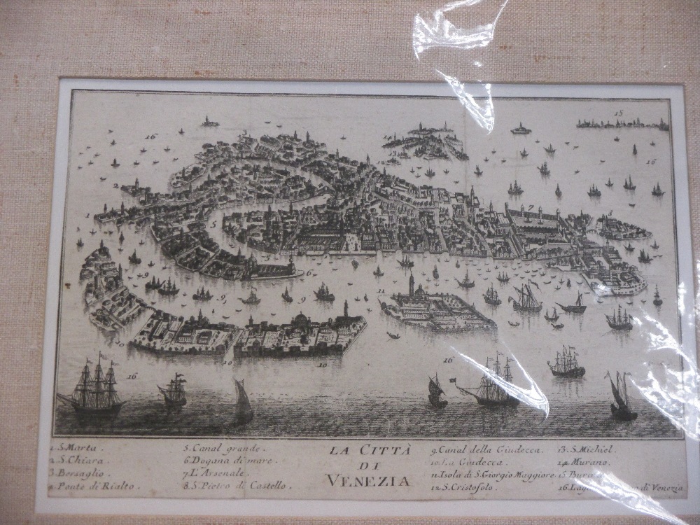 Engraving of Venice map in Cheffins Fine Art