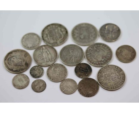 Small collection of vintage Silver UK coins, mainly Victorian &amp; including Half Crowns