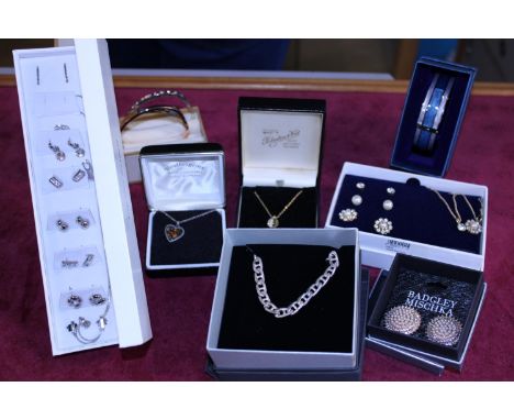 A shelf of costume jewellery 