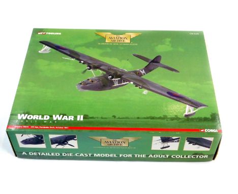 A Corgi Aviation Archive 1:72 scale diecast plane, World War II early war Catalina Mark 2A-209 Squadron Pembroke Dock October