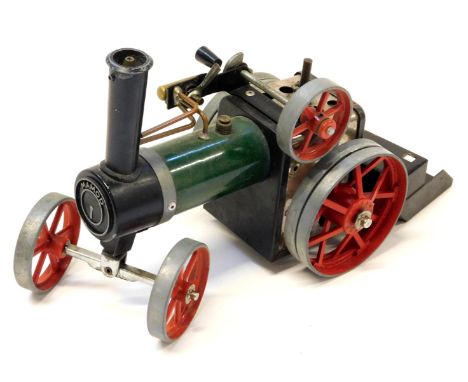 A Mamod TE1 steam engine, unboxed. 