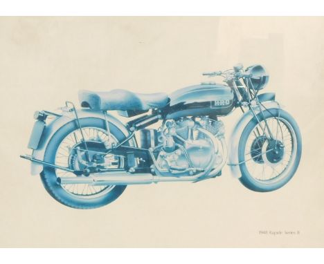 A print of the 1948 Rapide Series B, 30cm x 41cm, framed and glazed. 