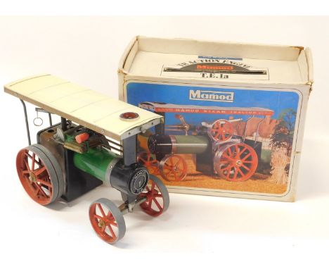 A Mamod TE1A steam traction engine, boxed.