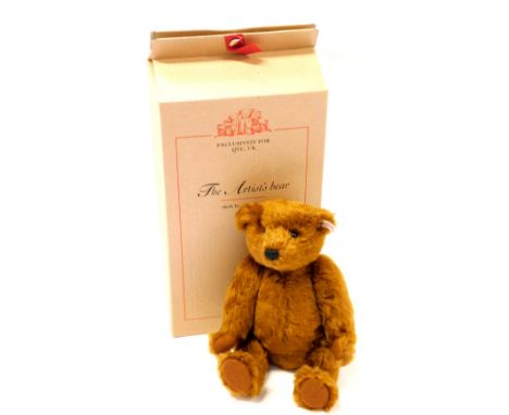 A Steiff mohair The Artists Bear dark brown, 27cm, produced exclusively fro QVC, boxed. 