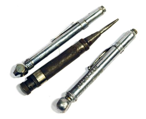 A Dunlop tyre pressure gauge, another gauge, and a punch. To be sold on behalf of the Estate of the Late Jeffrey (Jeff) Ward.