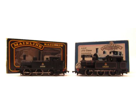 A Mainline Railways 0-6-0 TJ72 Class locomotive, and a Bachmann Branch Line OO gauge 0-6-0 TJ72 Class locomotive.  (2)