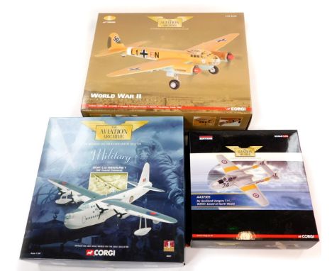 Corgi The Aviation Archive 1:72 scale diecast planes, comprising a Junkers JU88A-10 (L1+EN) 2 Grupper, Lehrgeschwader 1 (2/LG